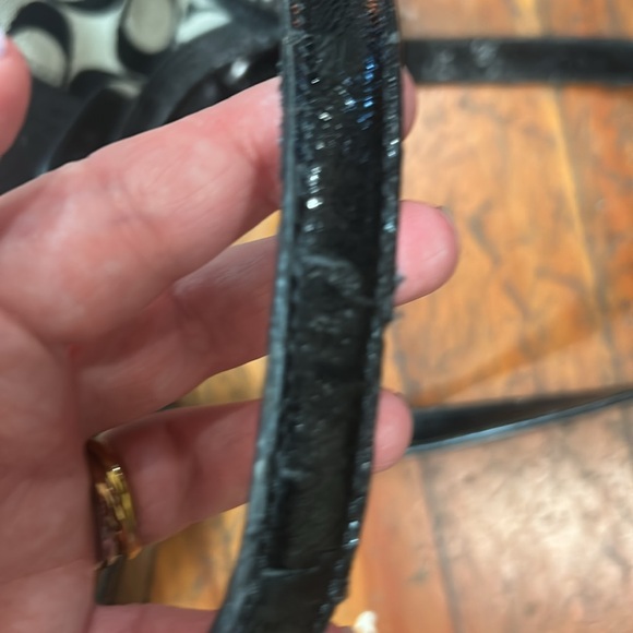 Coach Devin Black White Canvas Large Shoulder bag - Picture 10 of 16